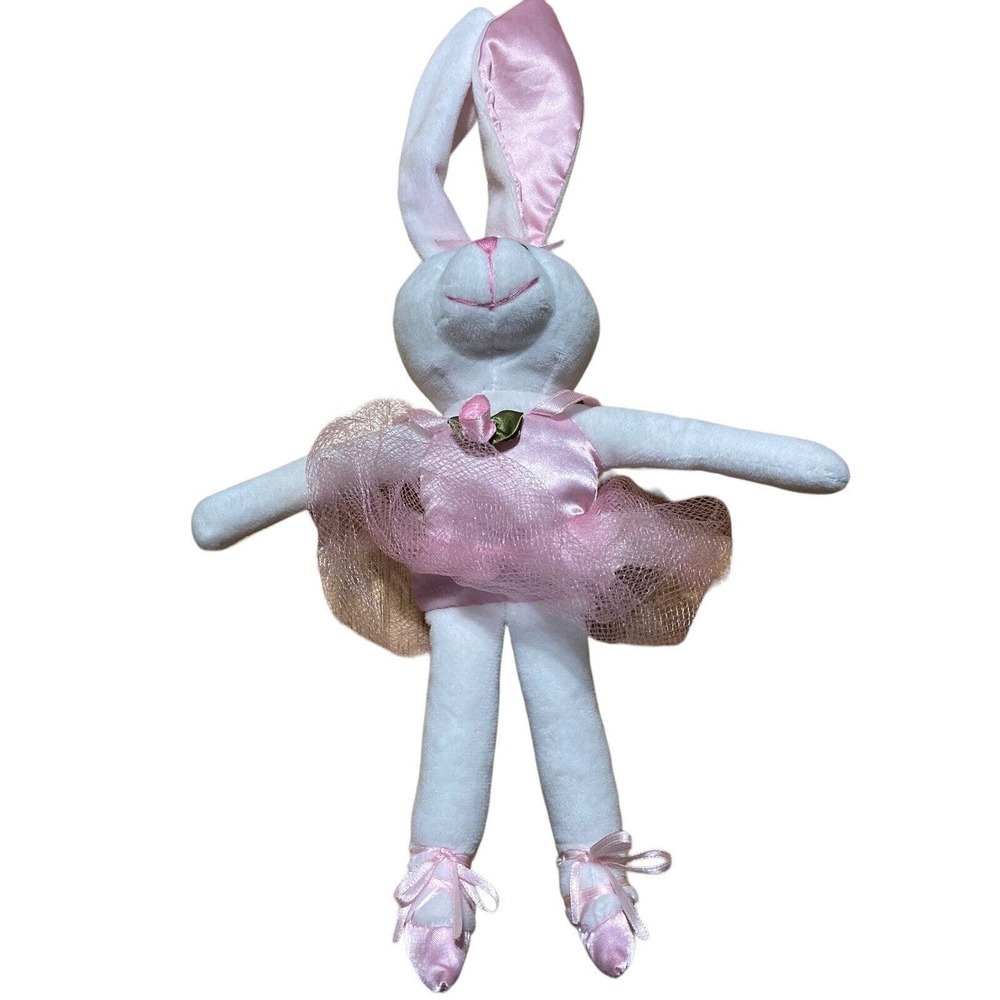 Burton & Burton‎ Plush Pink Ballerina Dance Bunny Rabbit Stuffed Animal Tutu